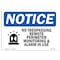 Signmission OSHA Notice Sign, 5" Height, 7" Width, No Trespassing Remote Perimeter Sign With Symbol, Landscape OS-NS-D-57-L-14983 - alternate 1
